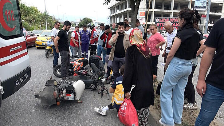 Ters yöne giren elektrikli bisikletli çocuk kazaya neden oldu 2 yaralı