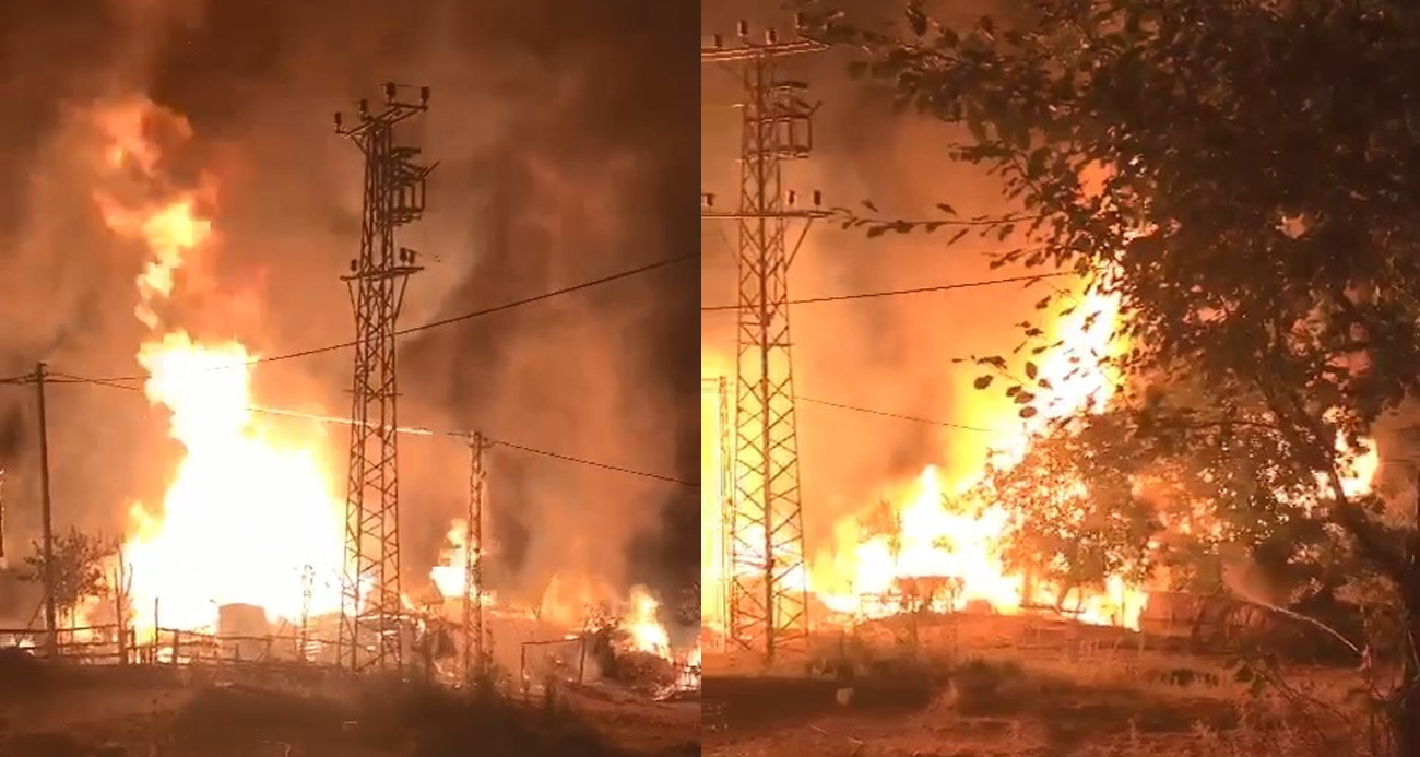 Köyde çıkan yangında 7 ev alevlere teslim oldu