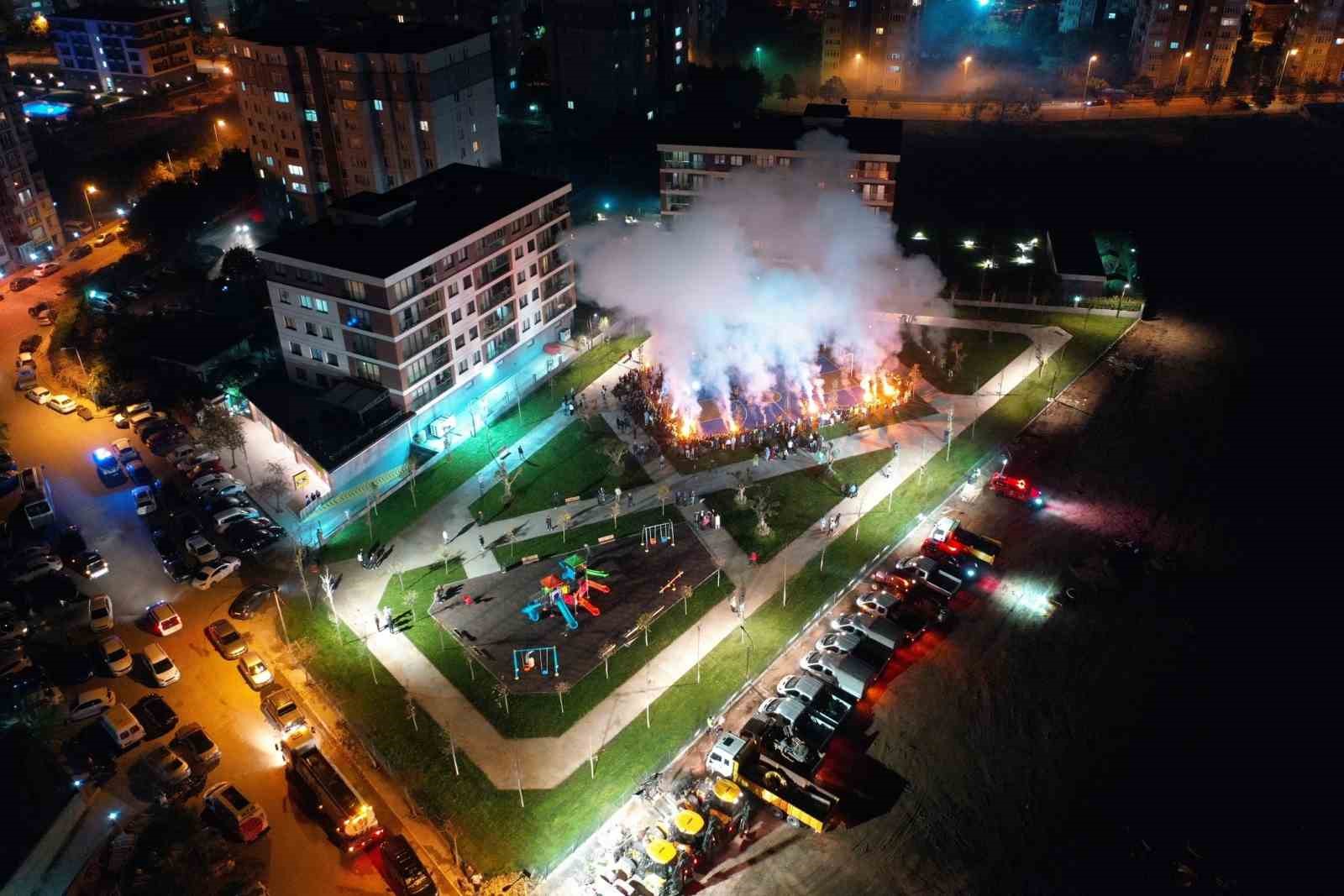 Beylikdüzünde 5 dönümlük park 47 saatte tamamlandı